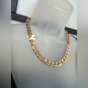 NWT Baublebar Curb Chain Gold Tone Necklace Adjustable